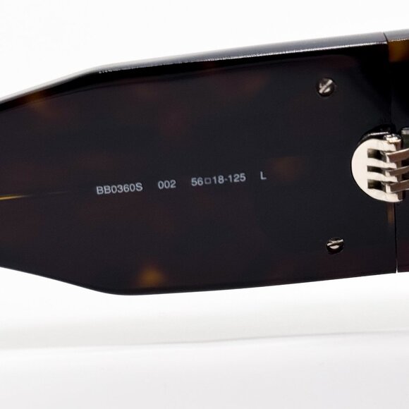 NEW BALENCIAGA BB0360S 002 SUNGLASSES UNISEX TORTOISE RECTANGULAR BALENCIAGA - Picture 12 of 14